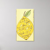 Make Lemonade Lemon Canvas Afdruk (Voorkant)
