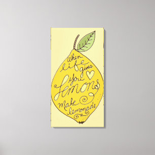 Make Lemonade Lemon Canvas Afdruk