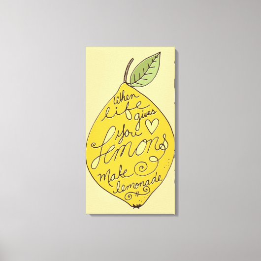 Make Lemonade Lemon Canvas Afdruk (Voorkant)