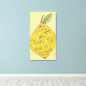 Make Lemonade Lemon Canvas Afdruk (Insitu (Houten vloer))