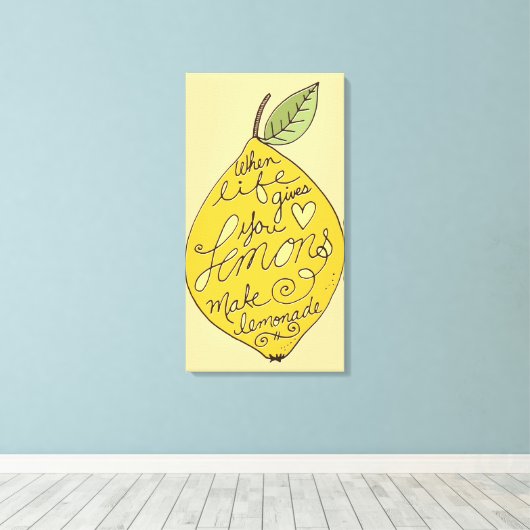Make Lemonade Lemon Canvas Afdruk (Insitu (Houten vloer))