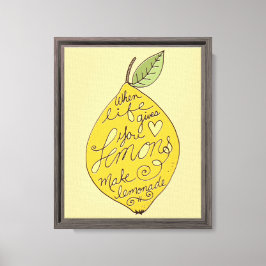 Make Lemonade Lemon Canvas Afdruk