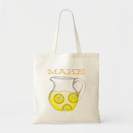 Make Lemonade Pitcher w/ Lemons Canvas tas (Voorkant)
