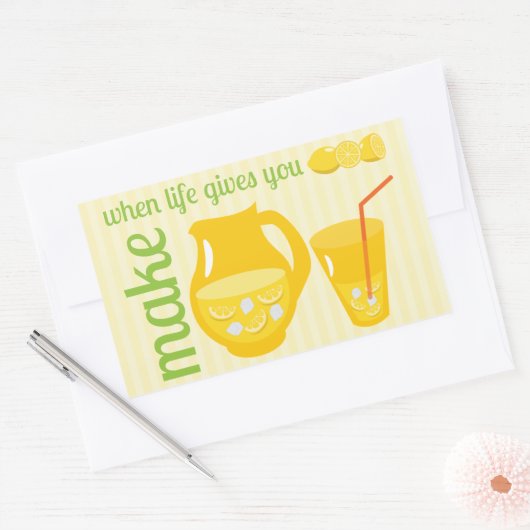 Make Lemonade Rechthoekige Sticker (Envelop)