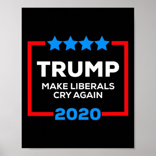 Make Liberals Cry Again Funny Pro Trump 4th Of Jul Poster (Voorkant)