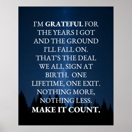 Make Life Count  Poster (Voorkant)