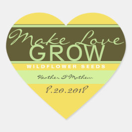 Make Love Grow hart Stickers