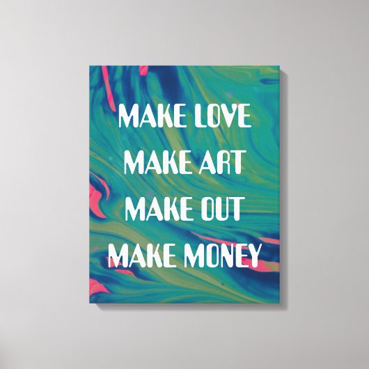Make Love Make Art Print Abstracte achtergrond (Voorkant)
