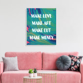 Make Love Make Art Print Abstracte achtergrond (Insitu (Woonkamer))