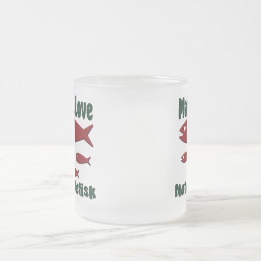 Make Love not Lutefisk Funny Scandinavian Matglas Koffiemok (Center)