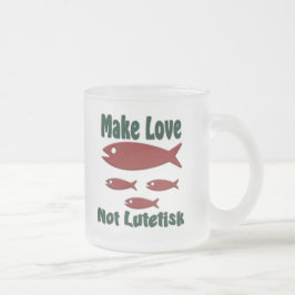 Make Love not Lutefisk Funny Scandinavian Matglas Koffiemok