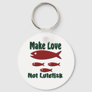 Make Love not Lutefisk Funny Scandinavian Sleutelhanger