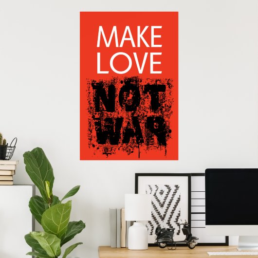 Make Love - Not Ugly War Poster (Thuiskantoor)