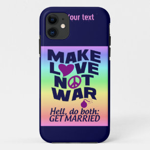 Make Love Not War aangepaste iPhone case-mate Case
