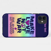Make Love Not War aangepaste iPhone case-mate Case (Achterkant (horizontaal))