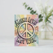 Make Love Not War Briefkaart (Staand voorkant)