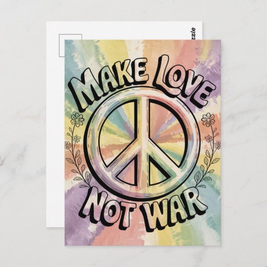 Make Love Not War Briefkaart (Voorkant / Achterkant)