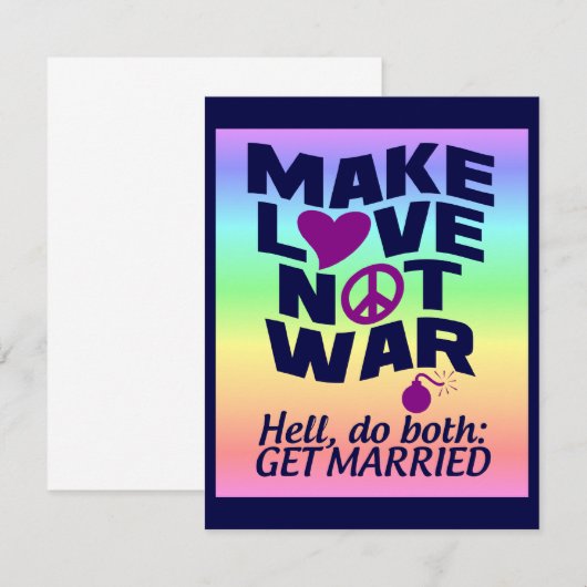 Make Love Not War Custom poster (Voorkant / Achterkant)