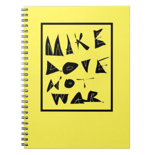 Make Love Not War Grafisch. Notitieboek