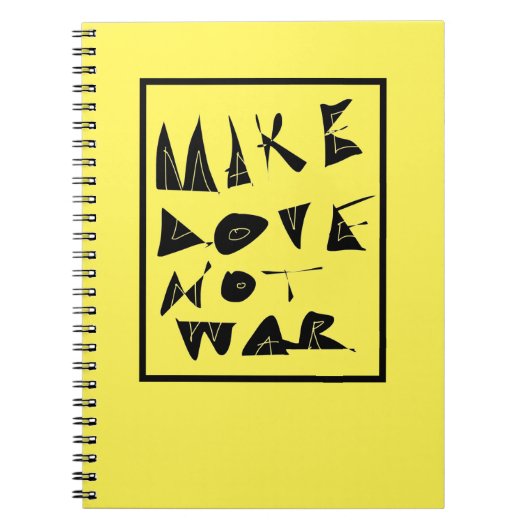 Make Love Not War Grafisch. Notitieboek (Voorkant)