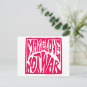 Make Love, not War - Hippie Design for Peace Briefkaart (Staand voorkant)