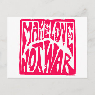 Make Love, not War - Hippie Design for Peace Briefkaart