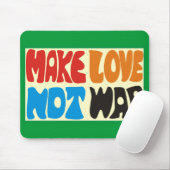 Make love not war Hippie Spruch Muismat (Met muis)