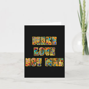 Make Love Not War Mushroom Peace Kaart