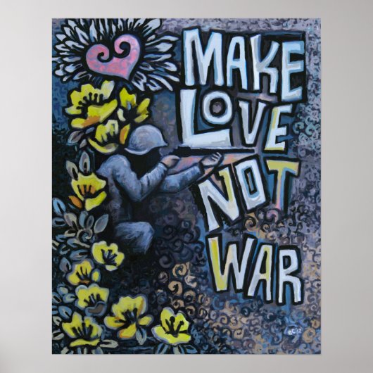 Make Love, not War: Propaganda Poster 16 x 20 inch (Voorkant)