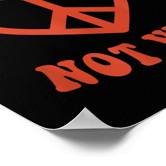 Make Love Not War Retro Hippie Peace Sign Poster (Hoek)