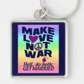Make Love Not War-sleutelketen Sleutelhanger (Voorkant)