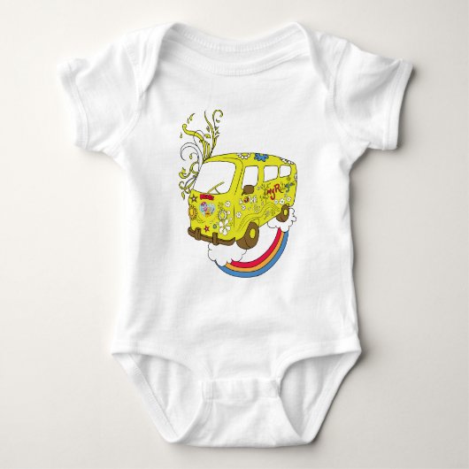 Make Love Not War Van ~ 60s Hippie Peace Sign Romper (Voorkant)