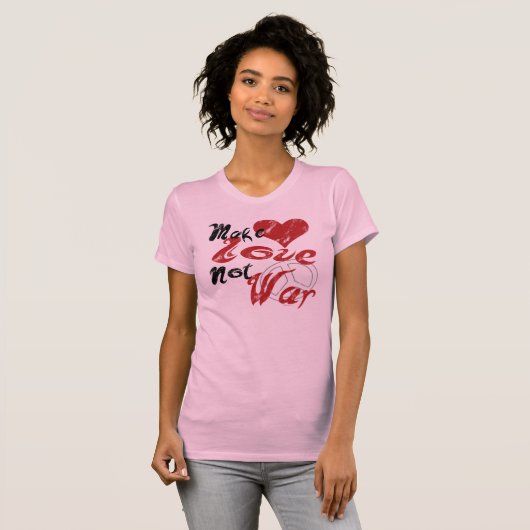 Make Love Not War W T-shirt (Voorkant volledig)