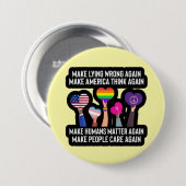 make lying wrong again ronde button 7,6 cm (Voorkant /achterkant)