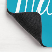Make Magic Happen Blauwgroen Typografie Mousepad Muismat (Hoek)