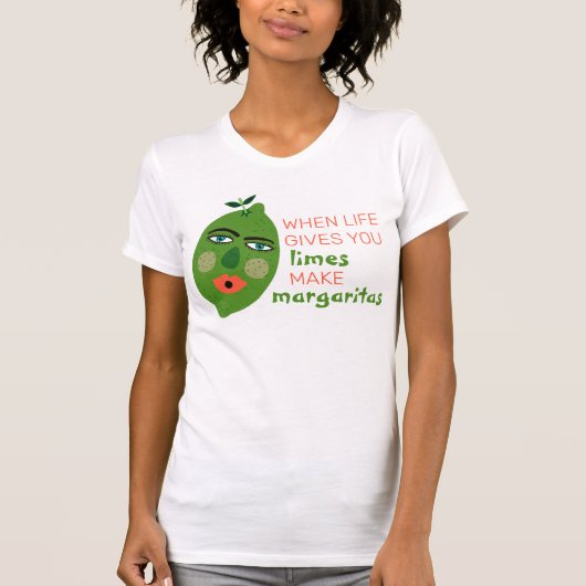 Make Margaritas Funny Limoen Whimsical T-shirt (Voorkant)
