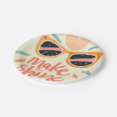 Make Me Shine Quote Cute Retro Sunglasses Papieren Bordje (Gekanteld)