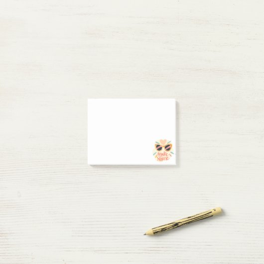 Make Me Shine Quote Cute Retro Sunglasses Post-it® Notes (Op bureau)