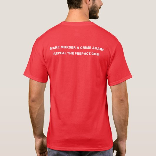 Make Murder A Crime Again - PREP Act shirt TERUG (Achterkant)