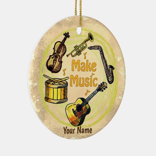 Make Music  Keramisch Ornament (Rechts)