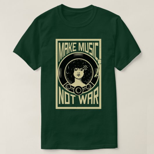Make Music Not War 1 T-shirt (Design voorkant)