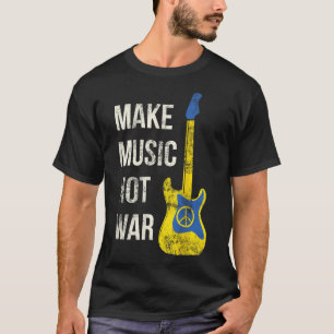 Make Music Not War gitaarliefhebbers & Pea T-shirt