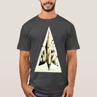 Make Music Not War Music Jet Fighter Liefhebbers v T-shirt
