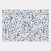 Make My Daisy - Marine, Koraal, Mocha Inpakpapier Vel (Voorkant)