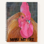 Make My Day Boze Rode Haantje Meme Notitieboek (Voorkant)