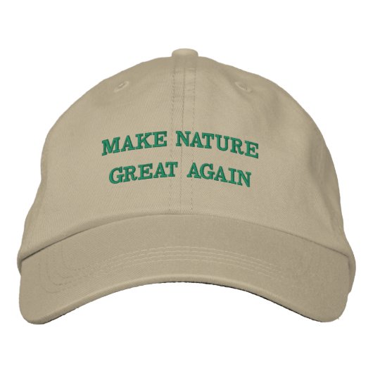 Make Nature Great Again Geborduurde Pet (Voorkant)
