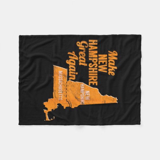 Make New Hampshire Great Again Build A Wall  Fleece Deken (Voorkant (Horizontaal))