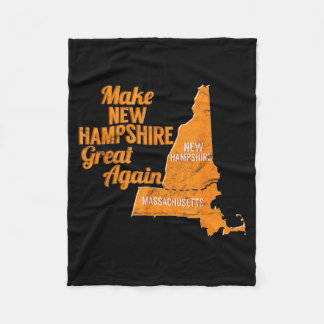 Make New Hampshire Great Again Build A Wall  Fleece Deken