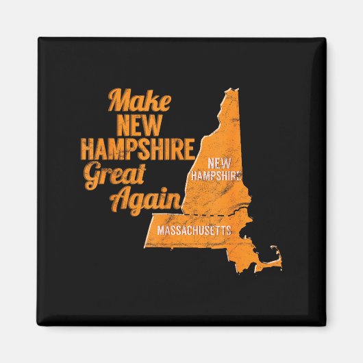 Make New Hampshire Great Again Build A Wall Magneet (Voorkant)