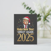 Make New Year Great Again 2025 Trump inauguratie Briefkaart (Staand voorkant)